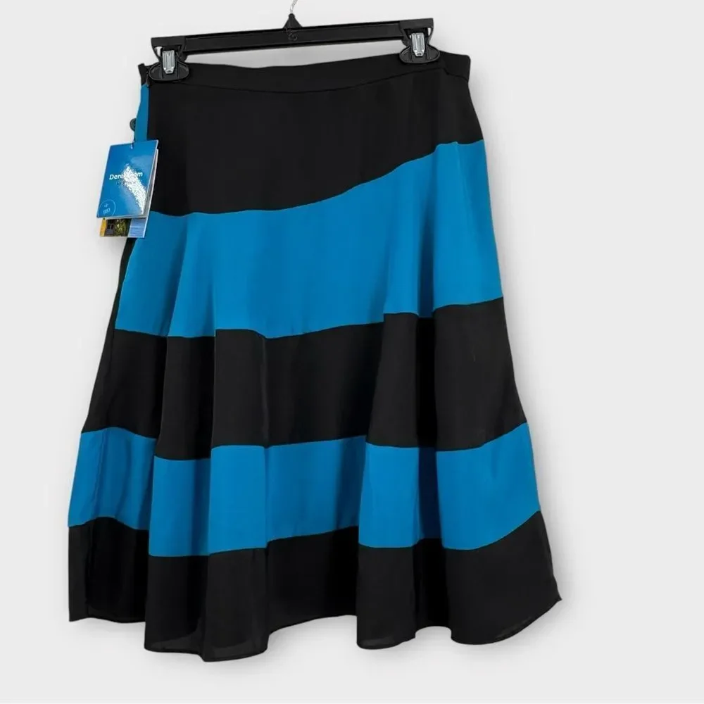 Derek Lam Y2K Knee Length Skirt in Turquoise and Black Women’s Size 2 NWT - Picture 3 of 8